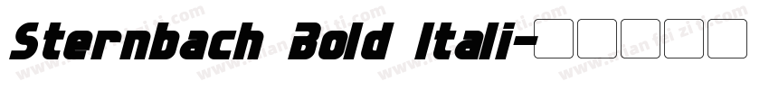 Sternbach Bold Itali字体转换